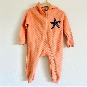 Emma Och Malena - Peach Quilted One Piece Jumpsuit